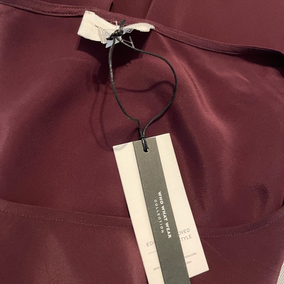 NWT Florence Long-Sleeve Washed Silk-Blend MIDI Dress Size XS by Who What Wear - Picture 8 of 10